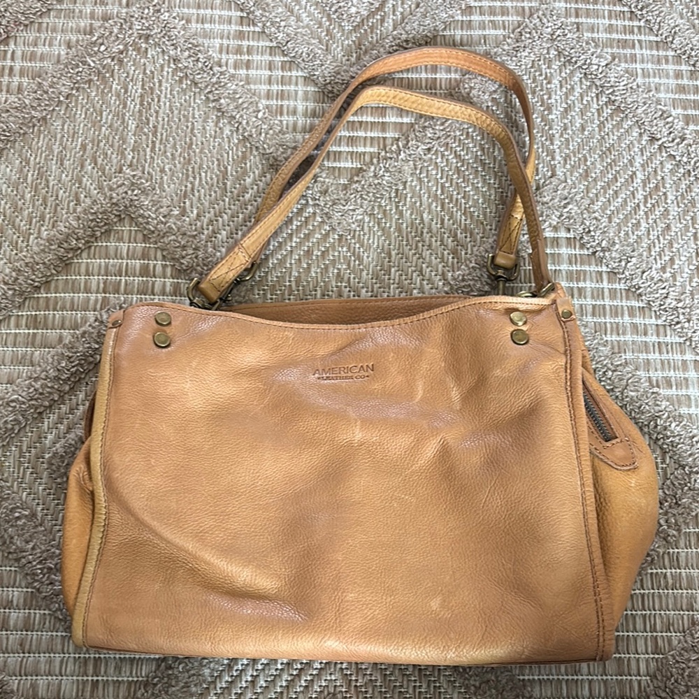 American Leather Tan Shoulder Bag